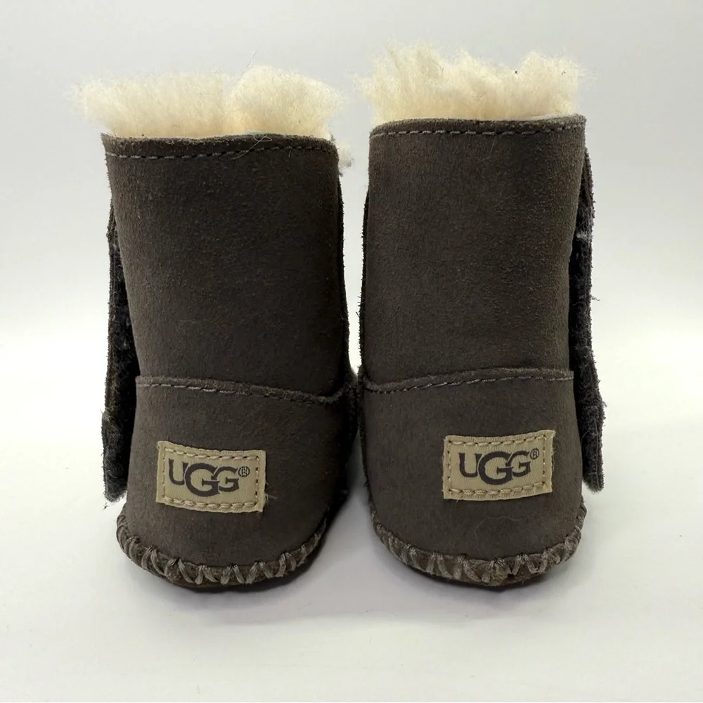 UGG Caden Suede Shearling Baby Winter Booties Grey Size 2/3